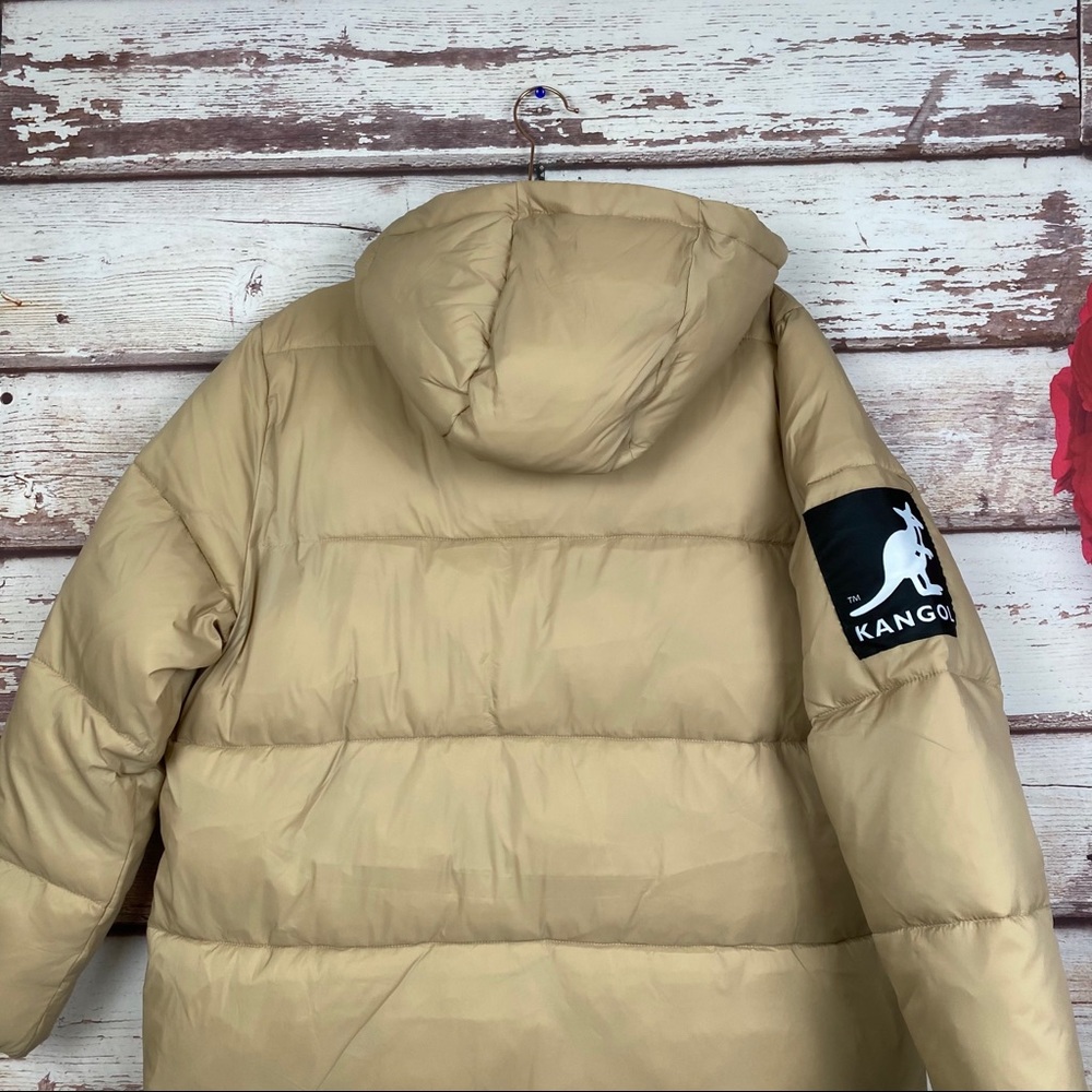 NWT Kangol x H&M Light Beige Long Puffer Jacket - Picture 15 of 16